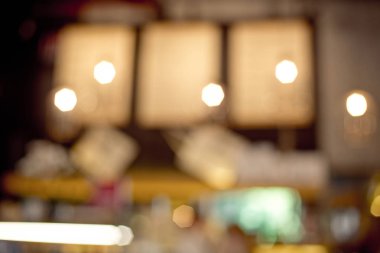 Modern loft tarzı kafe iç bulanık odaklanılan sıcak renkler