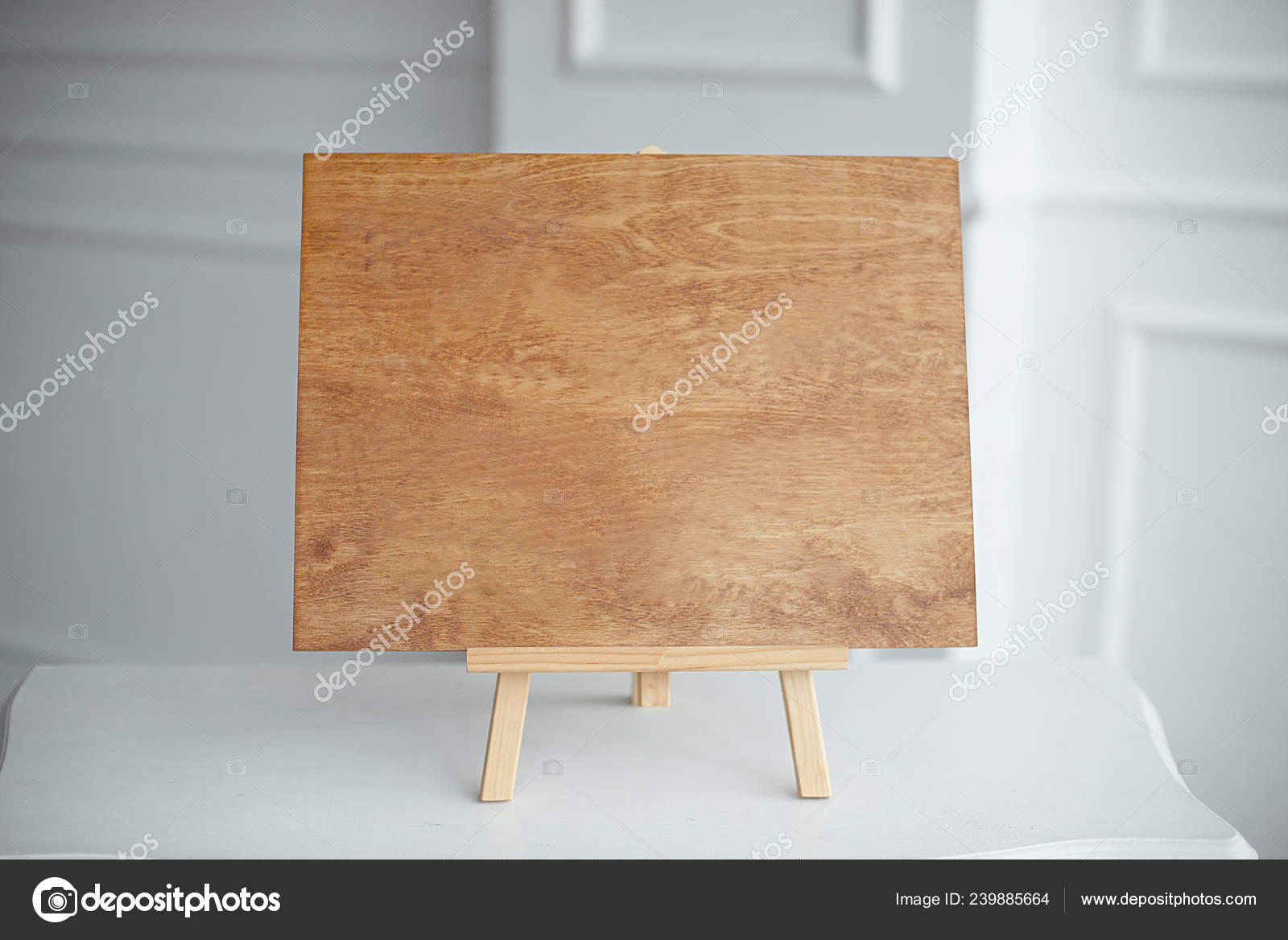 Decorative Message Board Easel Empty Plain Board Copy Space