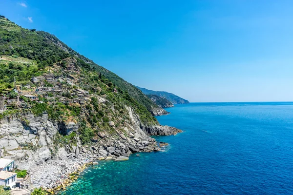 Europa Italien Cinque Terre Vernazza Vernazza Scenic View Mea Gegen — Stockfoto