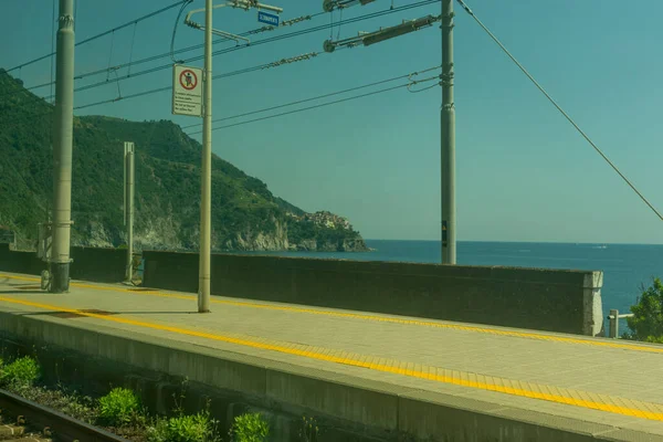 Avrupa Talya Cinque Terre Manarola Bir Sokak Manzarası — Stok fotoğraf