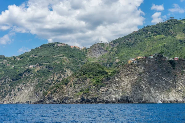 Europa Italia Cinque Terre Monterosso Gran Cuerpo Agua Con Una —  Fotos de Stock