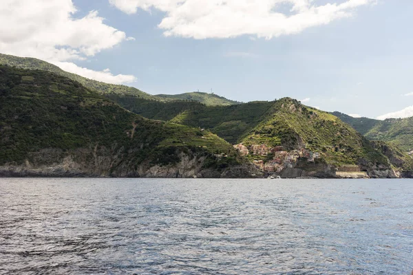 Europe Italie Cinque Terre Monterosso Plan Eau Avec Une Montagne — Photo