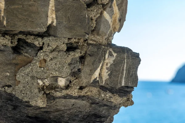 Europa Italien Cinque Terre Monterosso Närbild Stor Klippa — Stockfoto