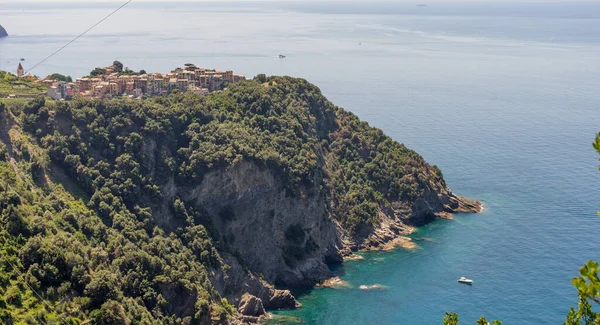 Europe Italie Cinque Terre Corniglia Corniglia Haute Vue Mer Des — Photo