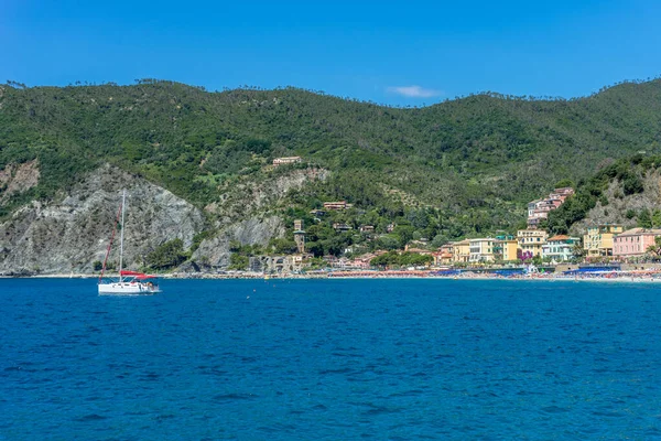 Europa Włochy Cinque Terre Monterosso Monterosso Mare Scenic Widok Sea — Zdjęcie stockowe