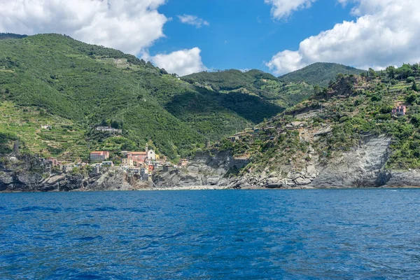 Europa Italia Cinque Terre Monterosso Gran Cuerpo Agua Con Una —  Fotos de Stock