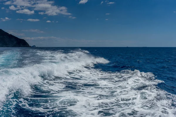 Ευρώπη Ιταλία Cinque Terre Monterosso Ένας Άνδρας Που Καβαλάει Ένα — Φωτογραφία Αρχείου