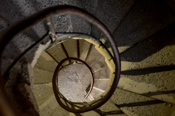 Italia Cinque Terre Vernazza Una Vista Por Una Escalera Circular —  Fotos de Stock