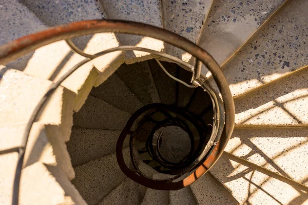 Italia Cinque Terre Vernazza Una Vista Por Una Escalera Circular —  Fotos de Stock