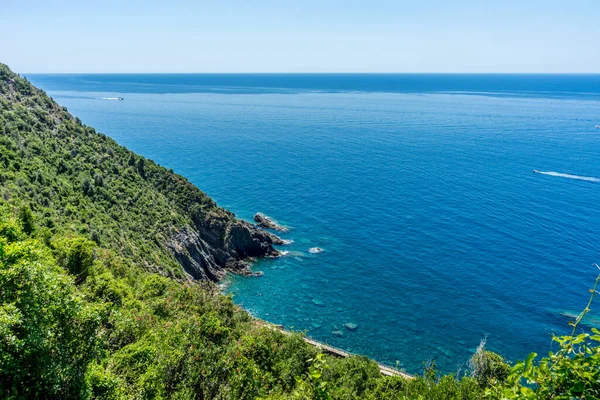 Europa Italia Cinque Terre Corniglia Grande Specchio Acqua — Foto Stock