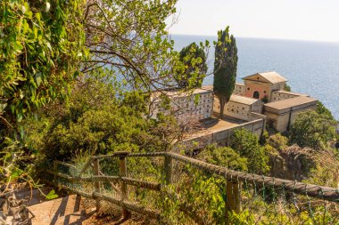 Manarola, Cinque Terre, İtalya - 27 Haziran 2018: Manarola, Cinque Terre, İtalya