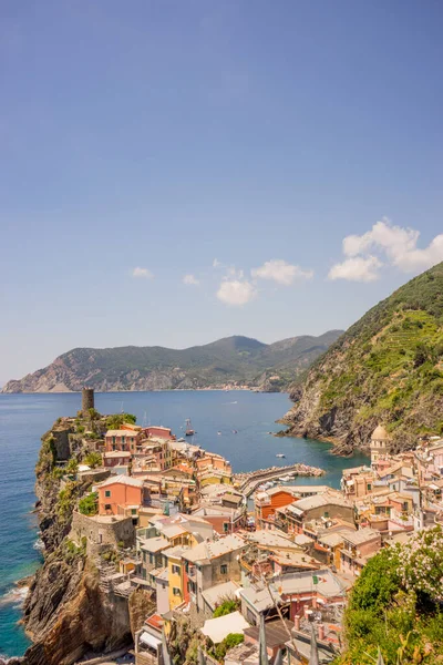 Vernazza Cinque Terre Italia Giugno 2018 Paesaggio Urbano Vernazza Cinque — Foto Stock