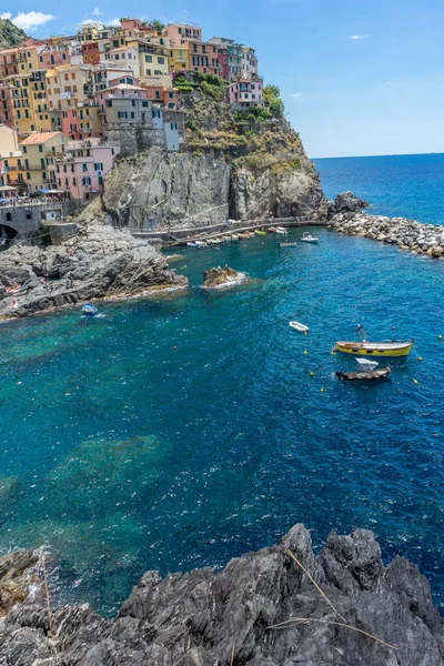 Manarola Cinque Terre Italia Junio 2018 Paisaje Urbano Manarola Cinque —  Fotos de Stock