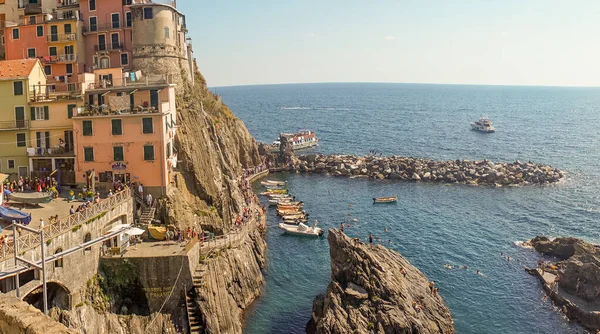 Manarola Cinque Terre Italia Junio 2018 Paisaje Urbano Manarola Cinque — Foto de Stock