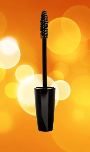 Bayanlar maskara renkli arka plan ile