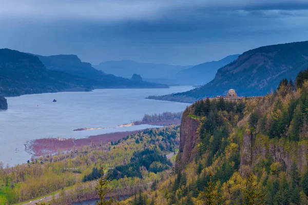 Blick Auf Vista Haus Und Den Columbia Fluss Oregon Usa — Stockfoto