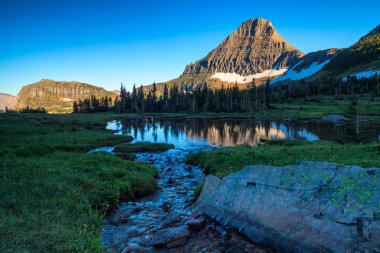 Reynolds dağ buzul Milli Parkı, Montana Logan Pass alanında