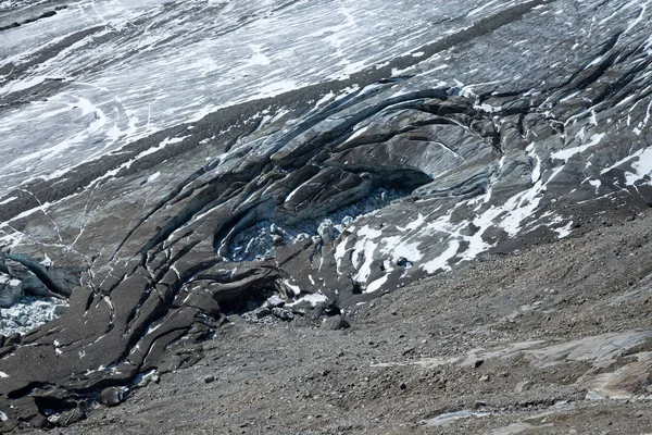 オーストリアのグロースグロックナー山のふもとにパステルツェ氷河の詳細 — ストック写真