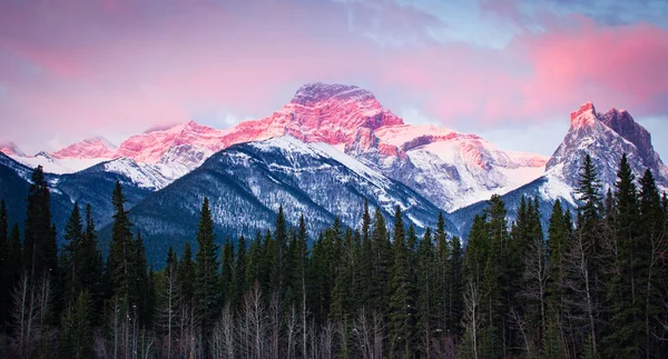 Lougheed KANANASKIS, Alberta, dağ Güneş doğarken — Stok fotoğraf