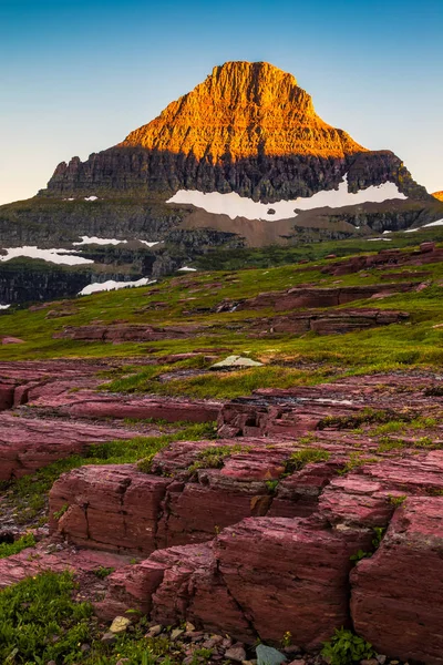 Reynolds berg op het gebied van de Logan Pass van Glacier National Park (Montana) — Stockfoto