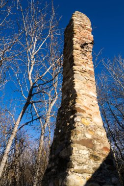 Balık Creek, Calgary, Alberta harap bir öncü evinden bir şömine baca