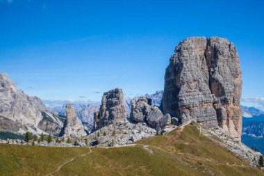 Kuzey İtalya Dolomites Cinque Torri çevresinde hiking