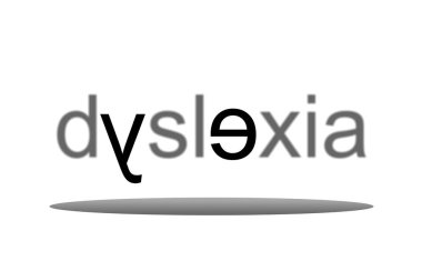 The word dyslexia spelled incorrectly - concept clipart