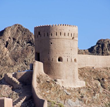 Bir saat kulesi eski Muscat - Muscat, Umman üzerinde Kapat