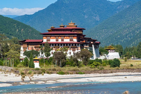 Punakha Dzong Bhutan Herrlicher Blick Auf Die Festung Punakha Dzong — Stockfoto