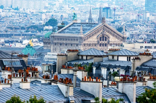 Vue Arrière Opéra Gannier Depuis Montmartre Crépuscule Paris France — Photo