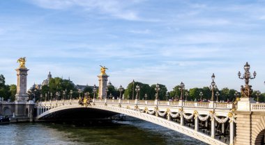 Paris Fransa, Seine Nehri üzerindeki Pont Alexandre III
