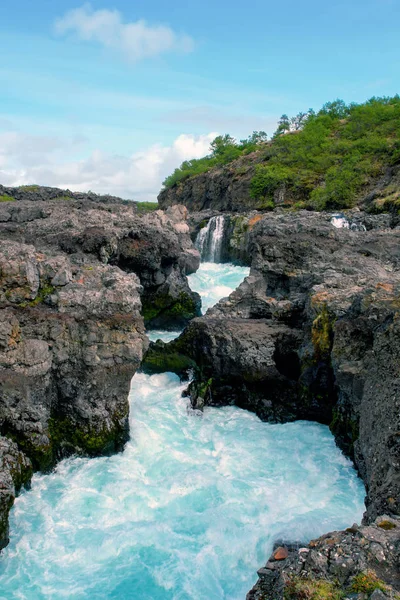 Snorriego wodospad - zachodniej Islandii — Zdjęcie stockowe