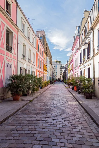 Case colorate in Rue Cremieux - Parigi — Foto Stock