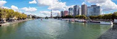 Panoramik manzaralı açık de Seine - Paris, Fransa