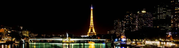 Paris Frankrike Oktober 2018 Natt Panoramautsikt Över Beaugrenelle Distrikt Med — Stockfoto