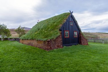 İzlanda'nın Kuzey Vidimyri çim kilisede