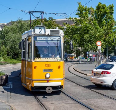 Ünlü tramvay iki Budapeşte '