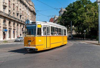 Ünlü tramvay iki Budapeşte '