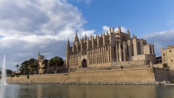 A Palma de mallorcai katedrális TimeLapse-Baleár-islan — Stock videók
