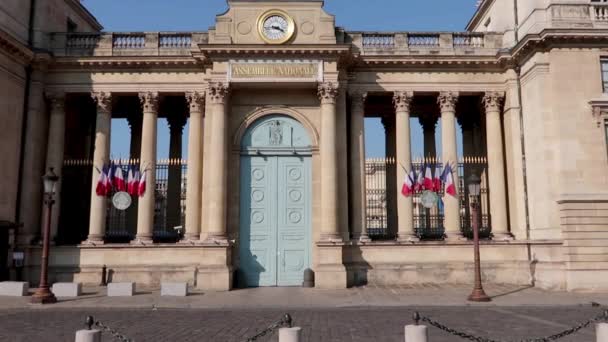 Franse nationale vergadering in Parijs, Frankrijk. — Stockvideo