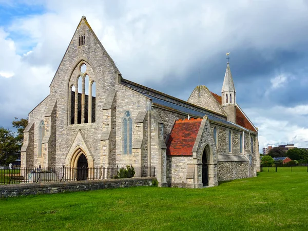 Real guarnição Igreja em Old Portsmouth - Reino Unido — Fotografia de Stock