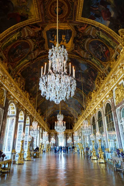 Versailles France July 2020 Hall Mirrors Galerie Des Glaces Palace — стокове фото