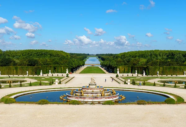 Versailles Francia Luglio 2020 Fontana Latona Mattino Presto Nei Giardini — Foto Stock