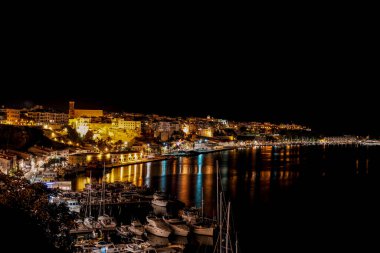 Geceleri Mahon Limanı - Menorca, Balear Adaları, İspanya