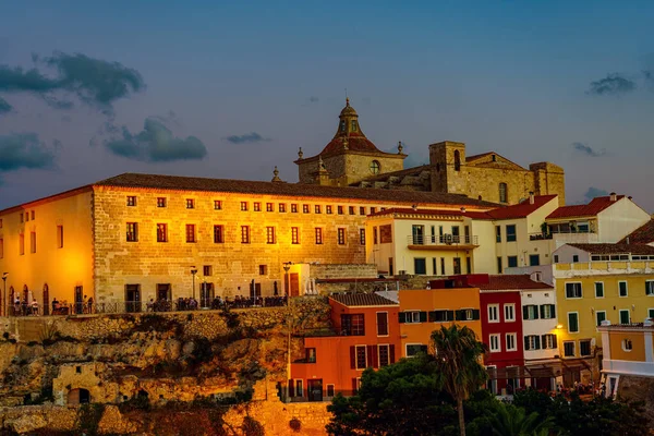 Claustro Iglesia Del Carmen Atardecer Mahón Menorca Islas Baleares España — Foto de Stock