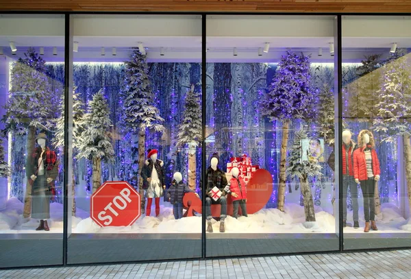 Bracknell Anglia Grudnia 2018 Zimowe Ubranie Święta Bożego Narodzenia Wyświetlanie — Zdjęcie stockowe