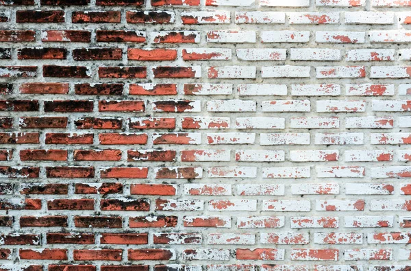 Empty Old Brick Wall Texture Background Copy Space Peeling Plaster — Stock Photo, Image