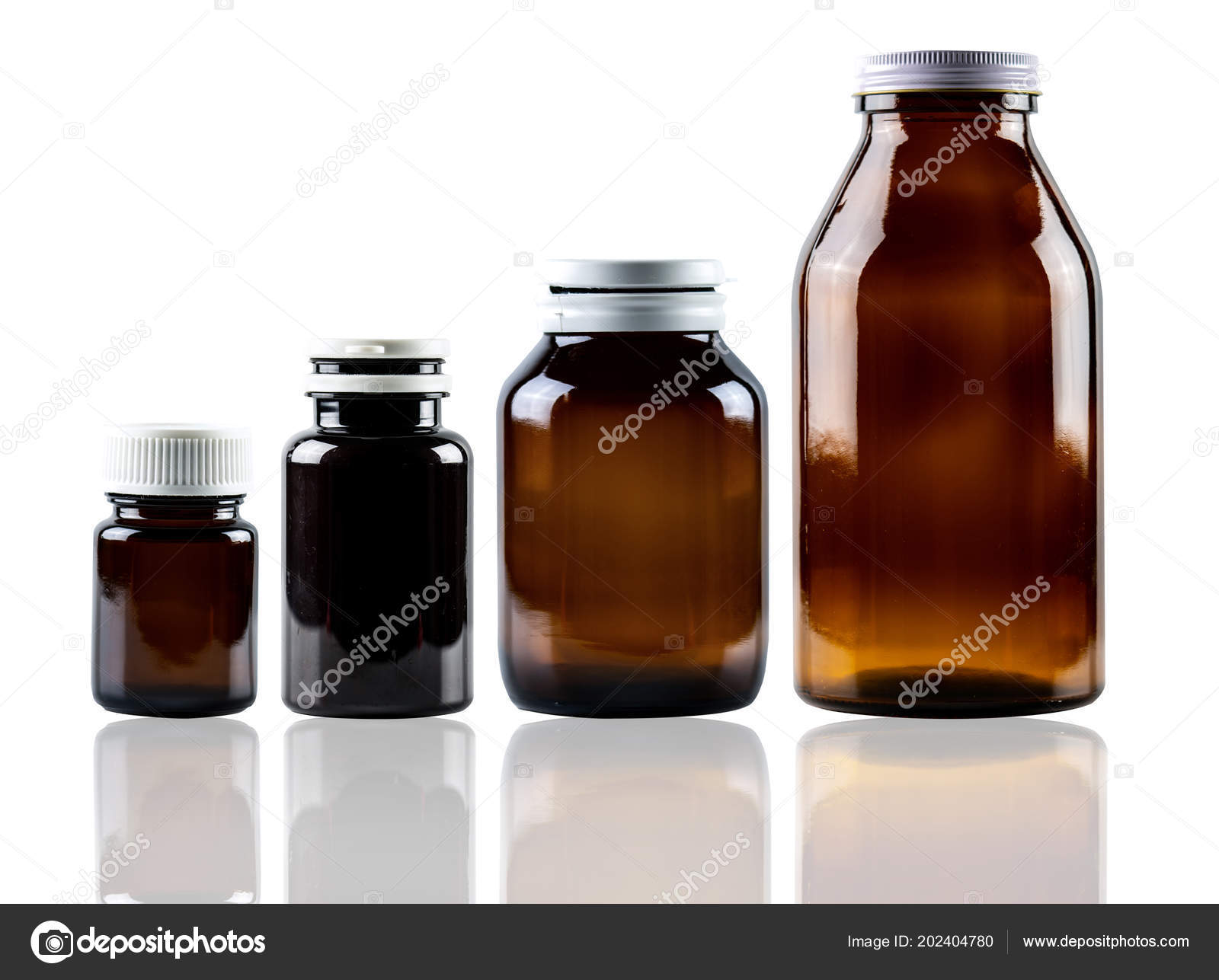 Download Amber Glass Drug Bottle Container Closed Cap Isolated White Background Stock Photo Image By C Fahroni 202404780