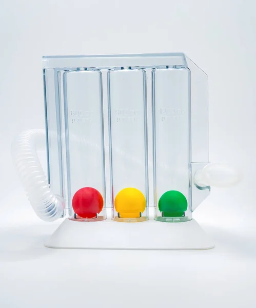 Device Exercising Respiration Deep Inspiration Triple Chamber Medical Equipment Respiratory — Stock Photo, Image