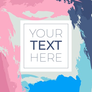 Renkli arka plan ile kopya alanı kare çerçeve içinde. Grunge arka plan, metin için yer ile. Vektör çizim. Eps10